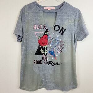 Custom Bleached Mash Up Tee Sz XL
